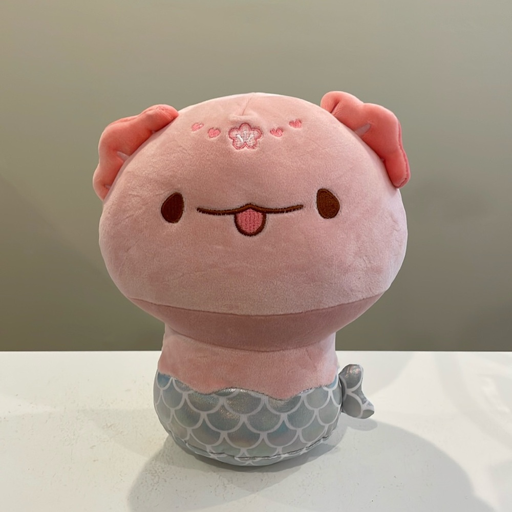 NWT 8” Mewaii Pink Axolotl Mermaid  Squishy Plush